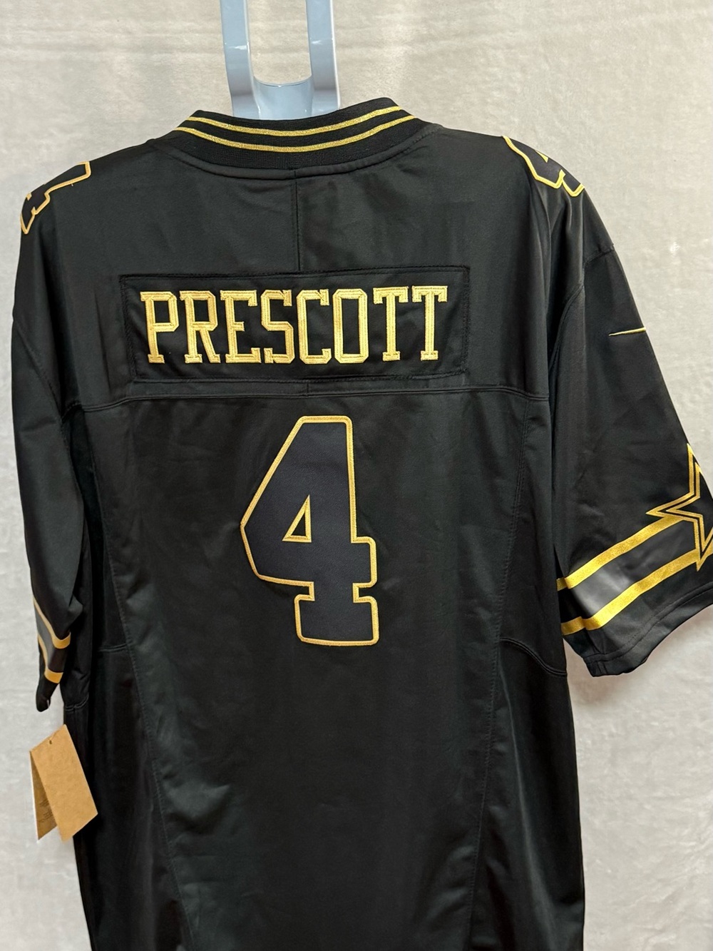 Prescott Dallas Cowboys #4 Black & Gold Football Jersey